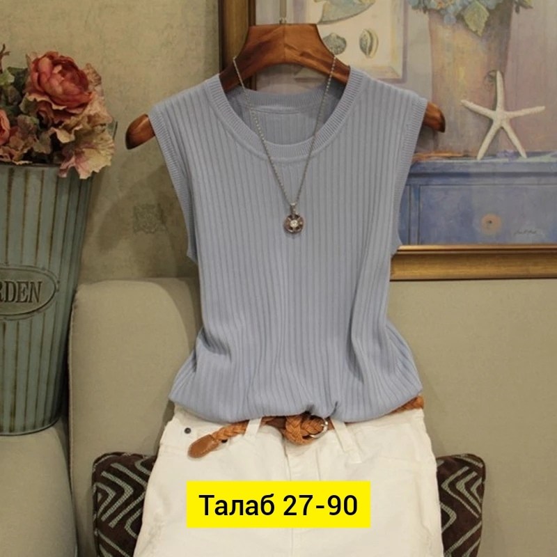 майка лапша женская,женская кофта,кофточка женская,топ без рукавов женский,блузка с круглым вырезом