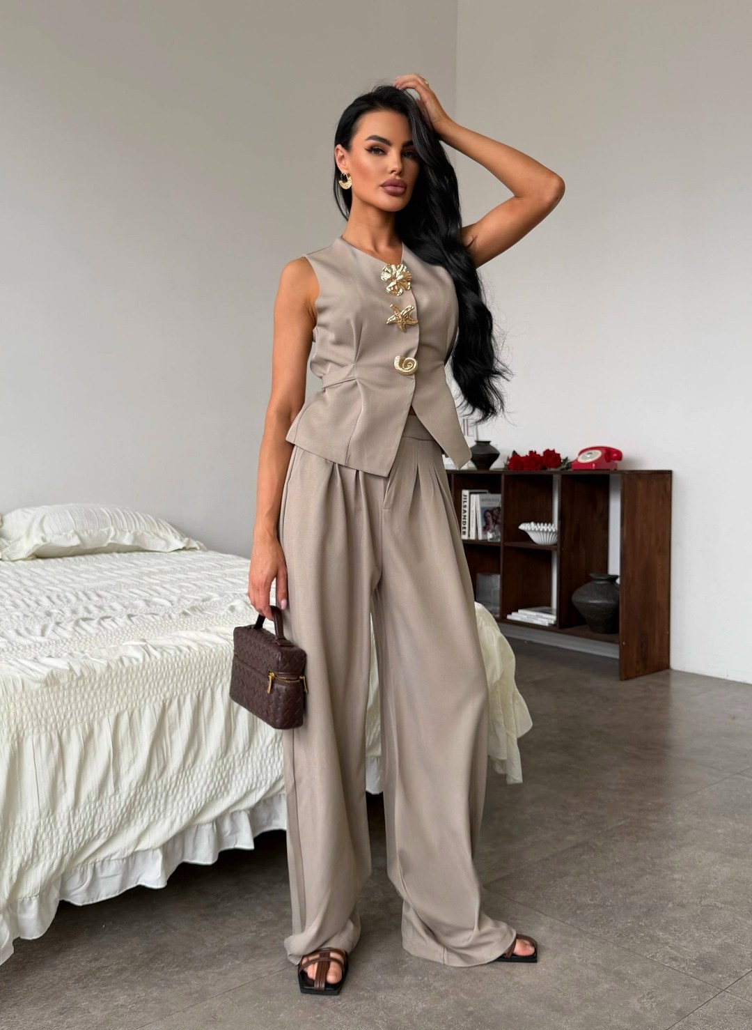 женский брючный костюм,брючный костюм,костюм брючный деловой emberens,женский брючный костюм с жилеткой,костюм повседневный