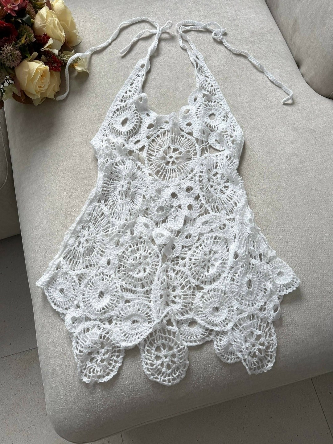 вязаное пляжное платье,ажурное платье,пляжное платье крючком,пляжное платье,кружевное мини платье