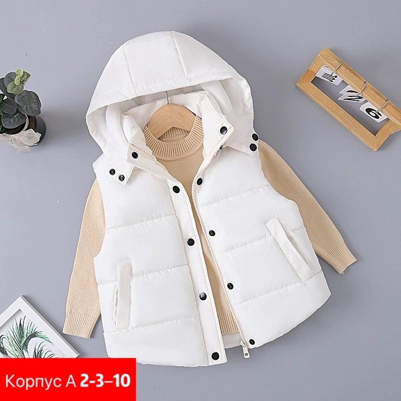 жилет для малыша,жилет с капюшоном,жилетка детская,теплый жилет,жилет детский