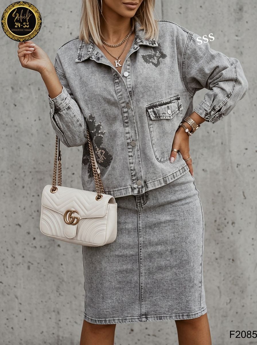 джинсовая женская куртка,куртка джинсовая,женский джинсовый костюм,джинсовый костюм,джинсовый костюм юбка