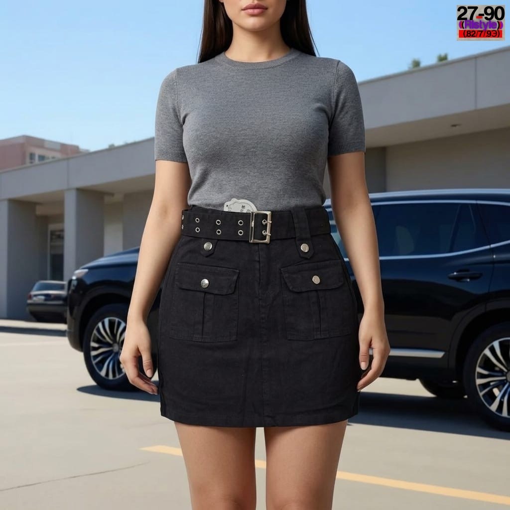 юбка джинсовая,юбка женская,джинсовая юбка карго мини,юбка с поясом,юбка джинсовая черная