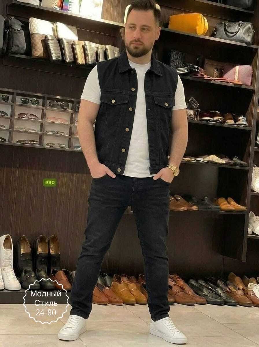 жилет джинсовый,жилет джинсовый мужской,жилет мужской,джинсовая жилетка мужская,джинсовая безрукавка мужская