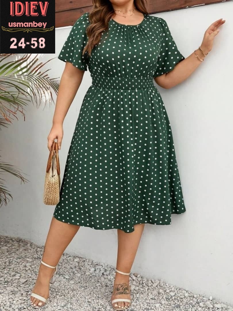 женское платье в горошек,платья женские летние больших размеров в горошек,женские платья больших размеров,платье больших размеров в горошек,платье на полных женщин