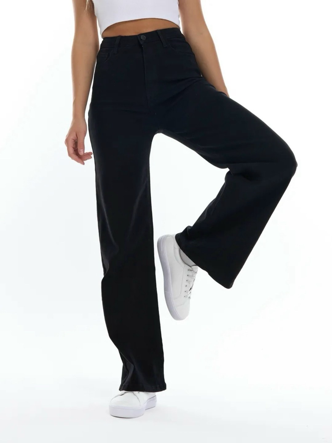 джинсы клеш женские с высокой талией черного цвета,черные джинсы палаццо,женские джинсы,черные широкие джинсы,джинсы женские черные