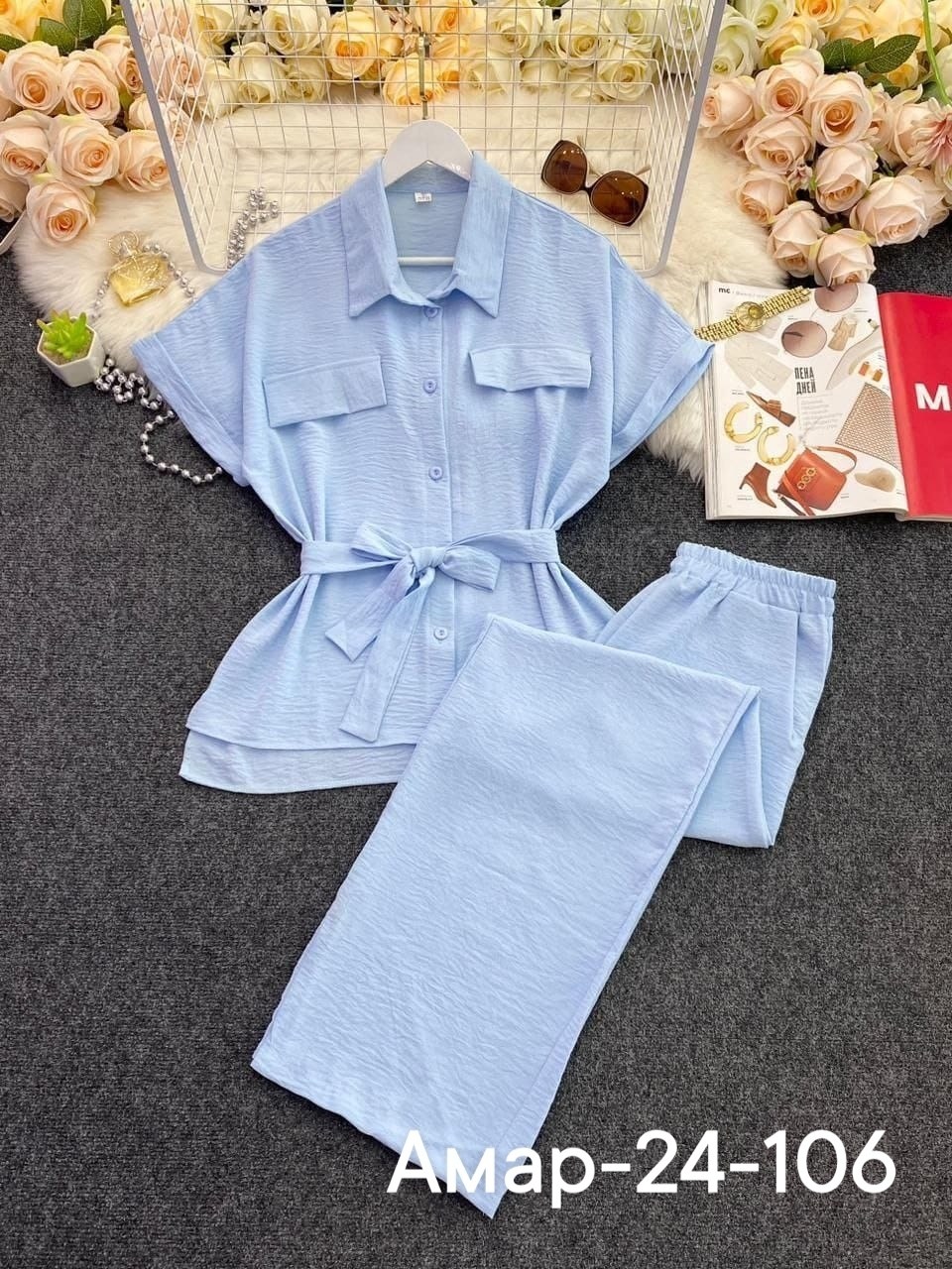 брючный костюм,брючный костюм жатка,костюм женский летний брючный,костюм двойка женский летний брючный,летний брючный костюм