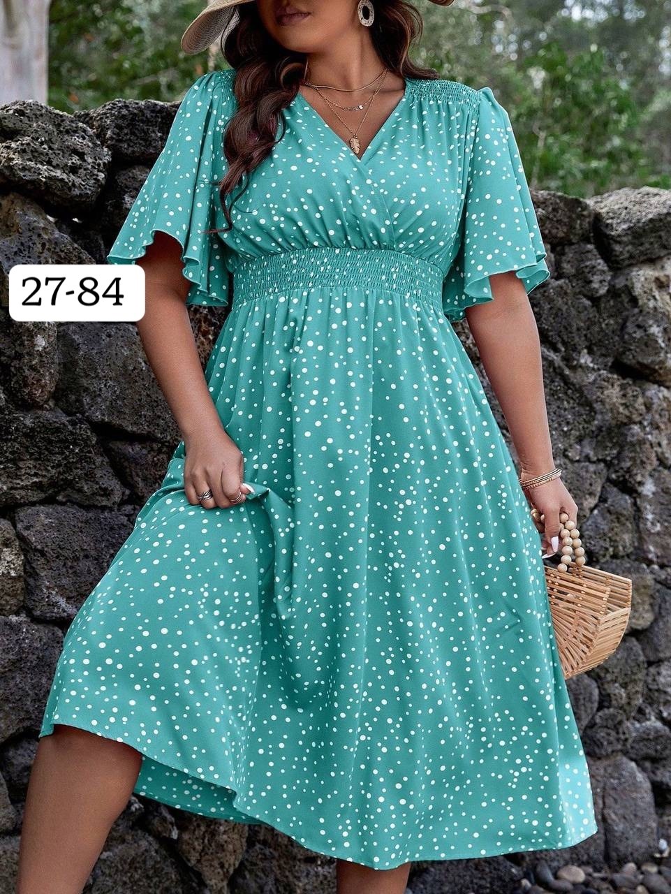 женственное платье в горошек,летнее женское платье,нарядное платье,платья для полных,платья в горошек