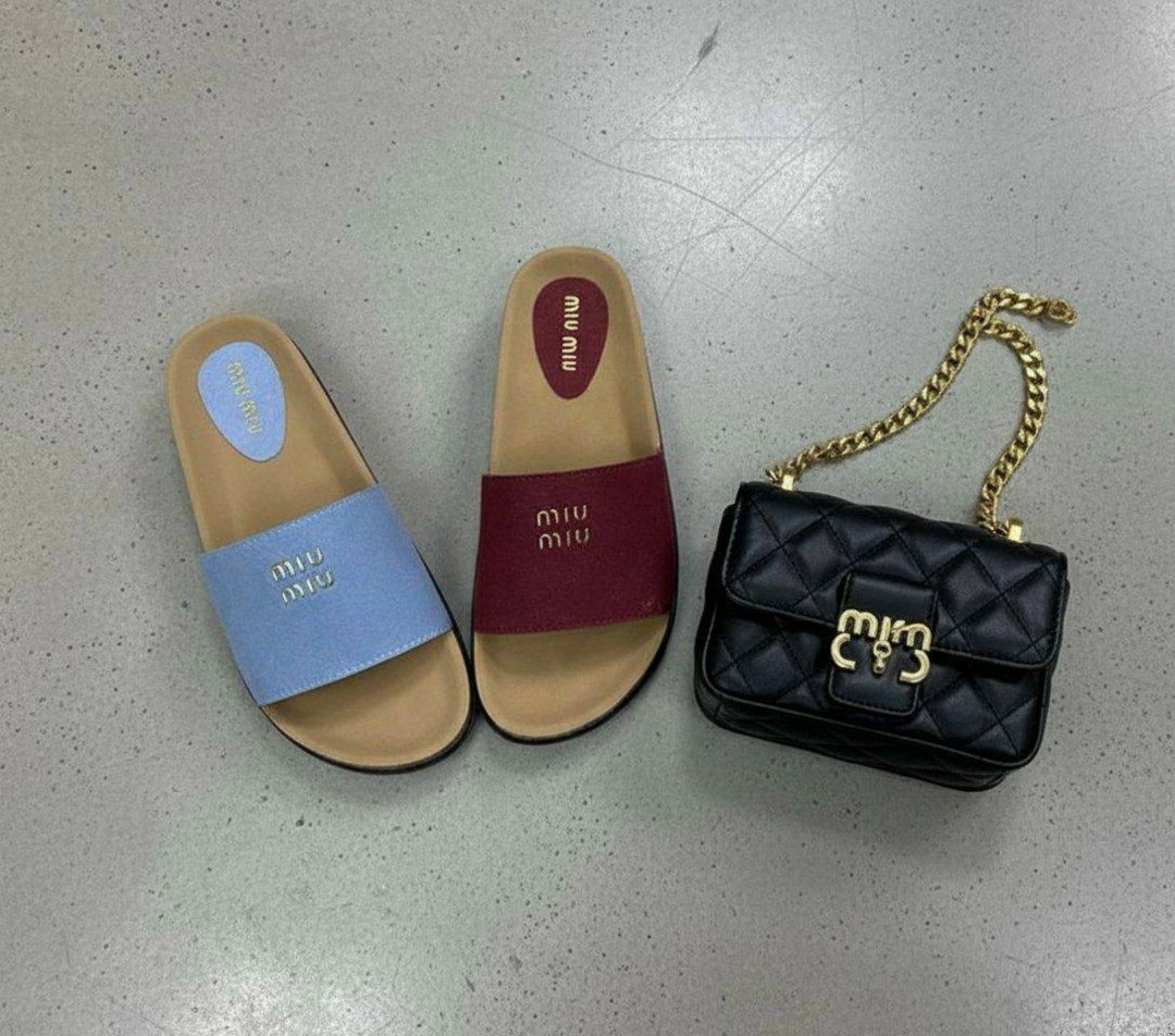 женские шлепанцы,,тапочки модные,шлёпанцы miu miu,женские шлепки