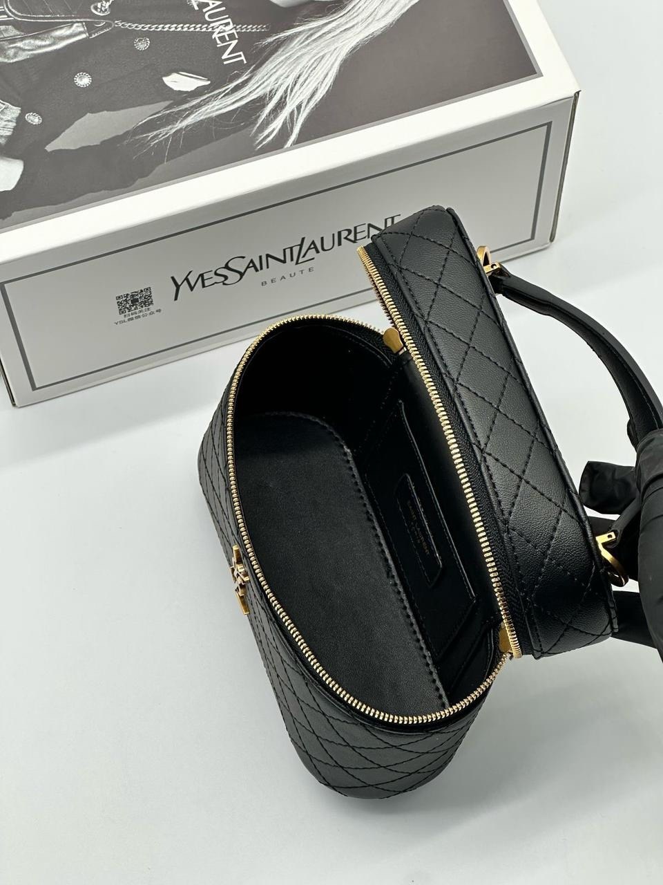 женская сумочка saint t,кожаная сумка yves saint laurent gaby vanity черная,сумка ysl,косметичка yves saint laurent,женская сумочка