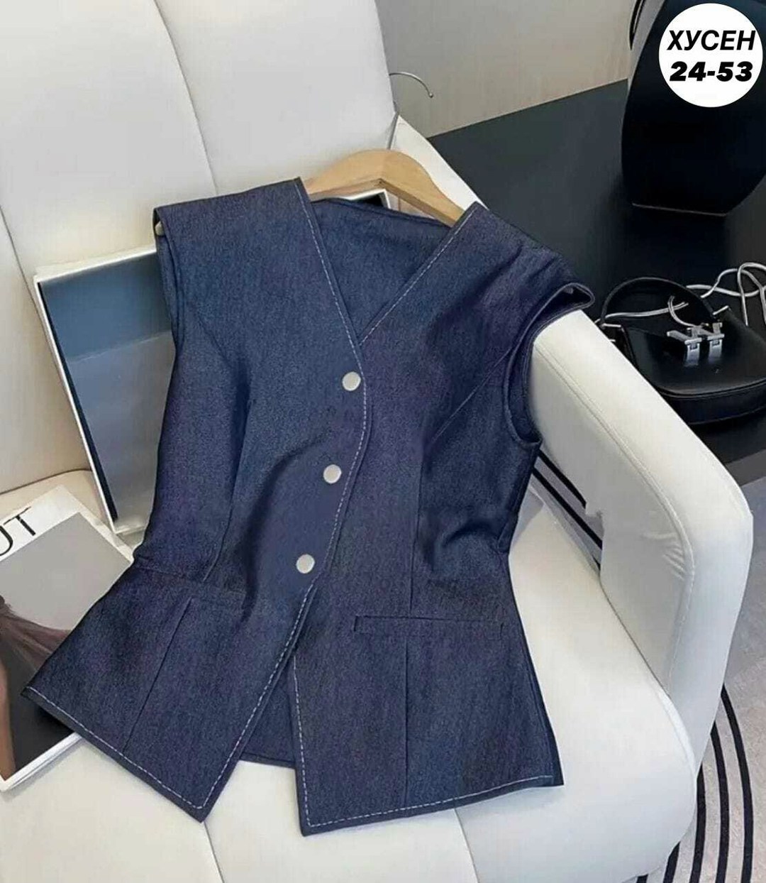 джинсовый костюм брючный палаццо с жилетом vera nova,джинсовый костюм,джинсовые костюмы женские,брюки комплект