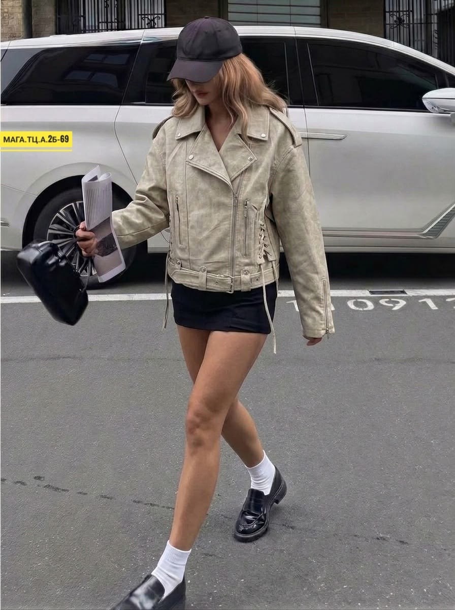 куртка женская,куртка-косуха,косуха куртка весна-осень кожаная y2k,кожаная куртка,куртка косуха оверсайз