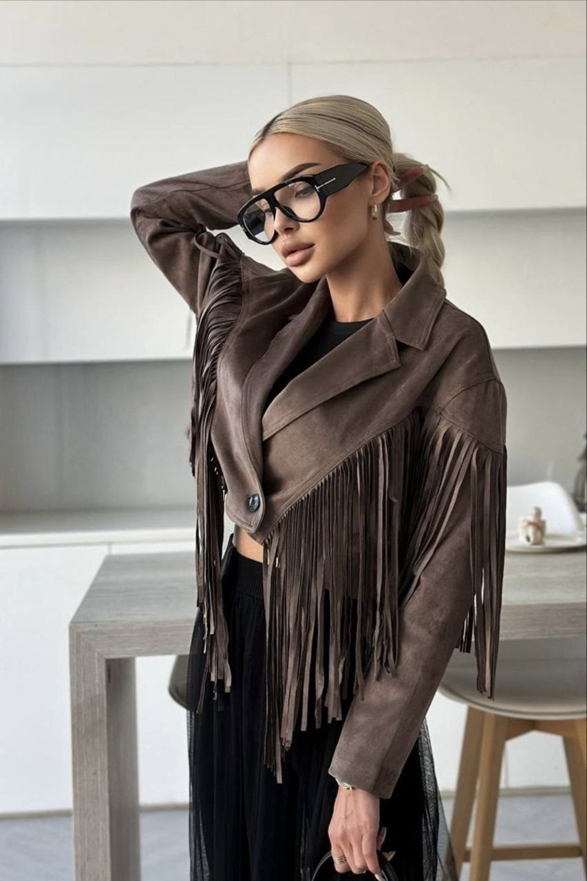 женская замшевая косуха с бахромой yves saint laurent,косуха с бахромой,patrizia pepe куртка замшевая с бахромой,замшевая куртка косуха,эффектная замшевая косуха с бахромой ysl