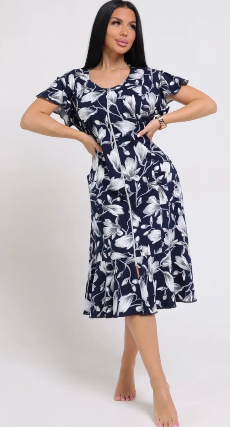 халат женский,халат женский домашний на молнии,халат для женщин,женский халат на молнии,трикотажный халат