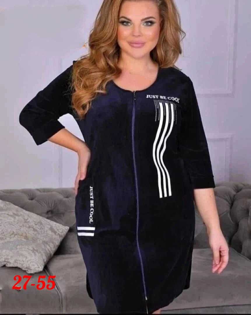 халат велюровый,халат на молнии велюровый женский,женский велюровый халат,халат женский,халат женский код 4749095