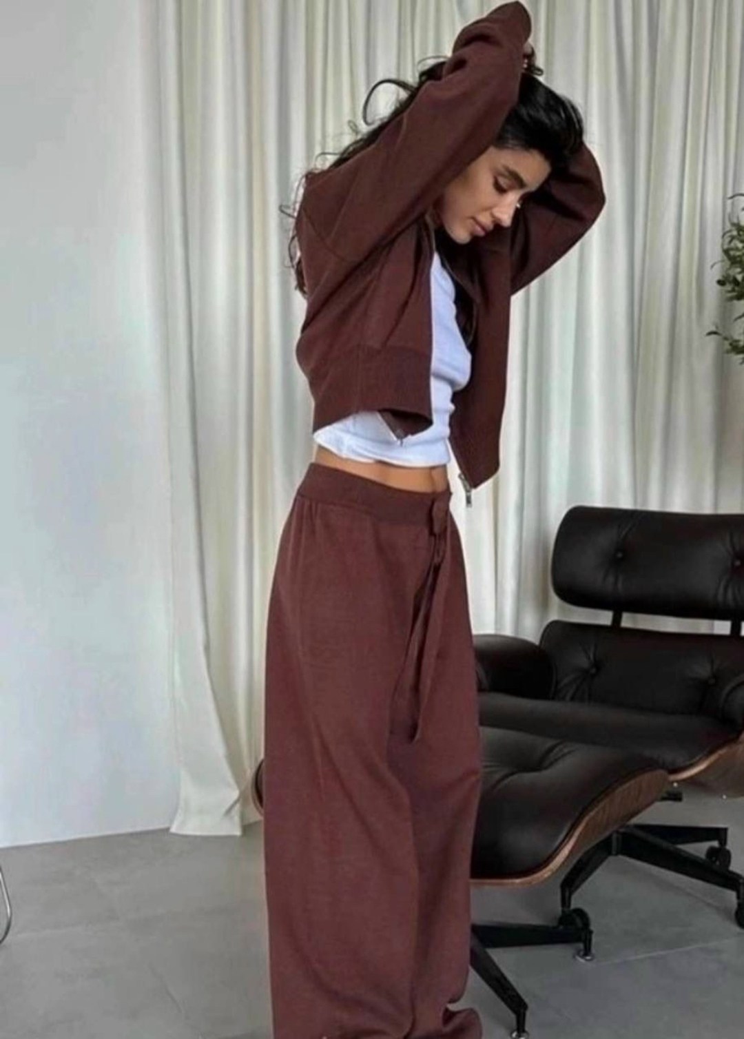 трикотажный костюм,костюм женский трикотажный,костюм теплый трикотажный вязаный с брюками stella polare,костюм женский,женский трикотажный спортивный костюм