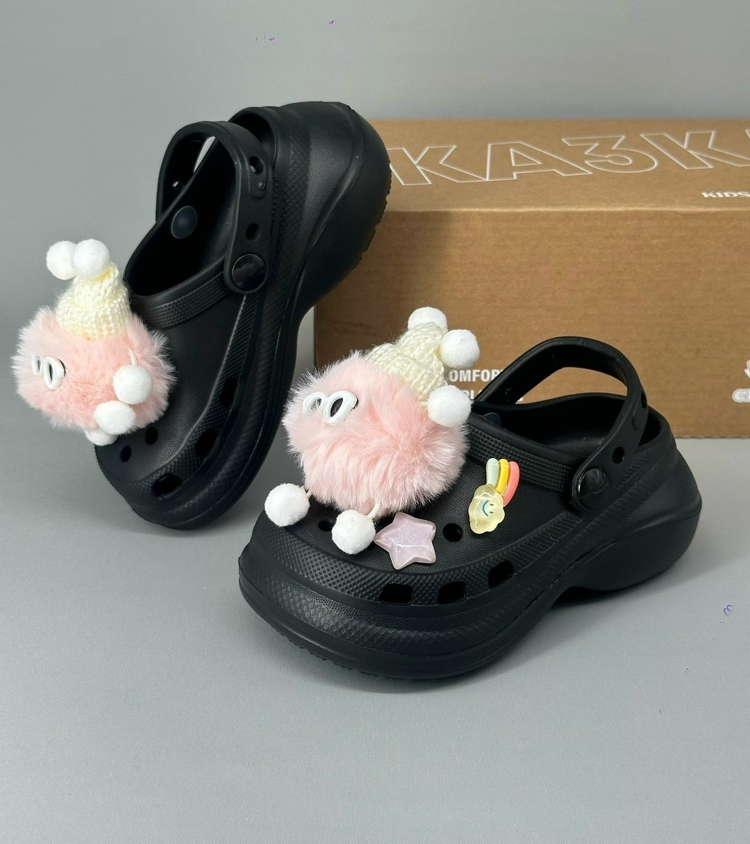 ,тапочки модные,кроксы,сабо для детей,аксессуар для обуви