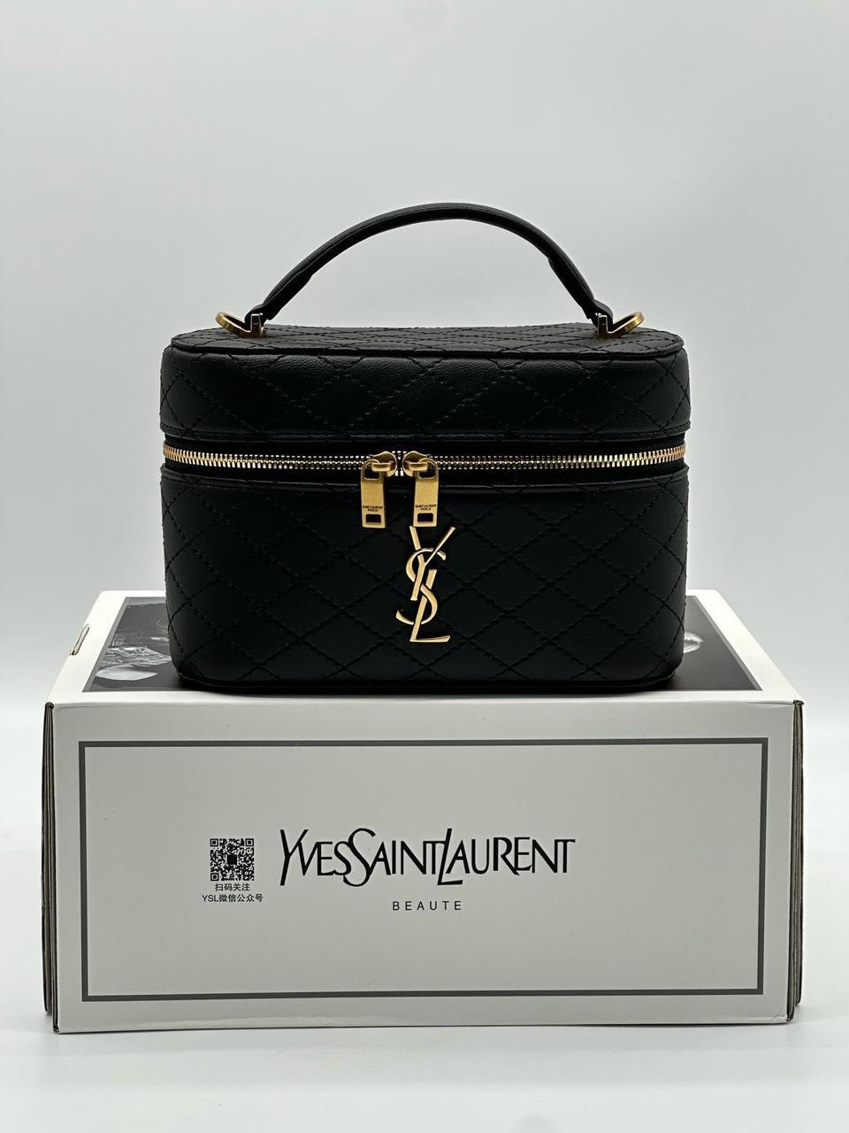 женская сумочка saint t,кожаная сумка yves saint laurent gaby vanity черная,сумка ysl,косметичка yves saint laurent,женская сумочка