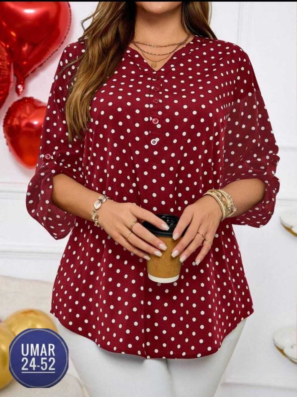 блузка в горошек для полных,блузка женская модная,блузка женская,блузы в горошек для полных,женская блузка больших размеров