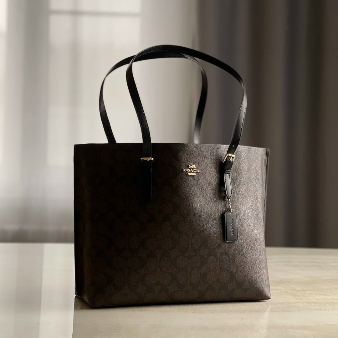 сумка шоппер coach,сумка coach,сумка тоут coach,coach mollie tote in signature canvas,сумка женская coach шоппер