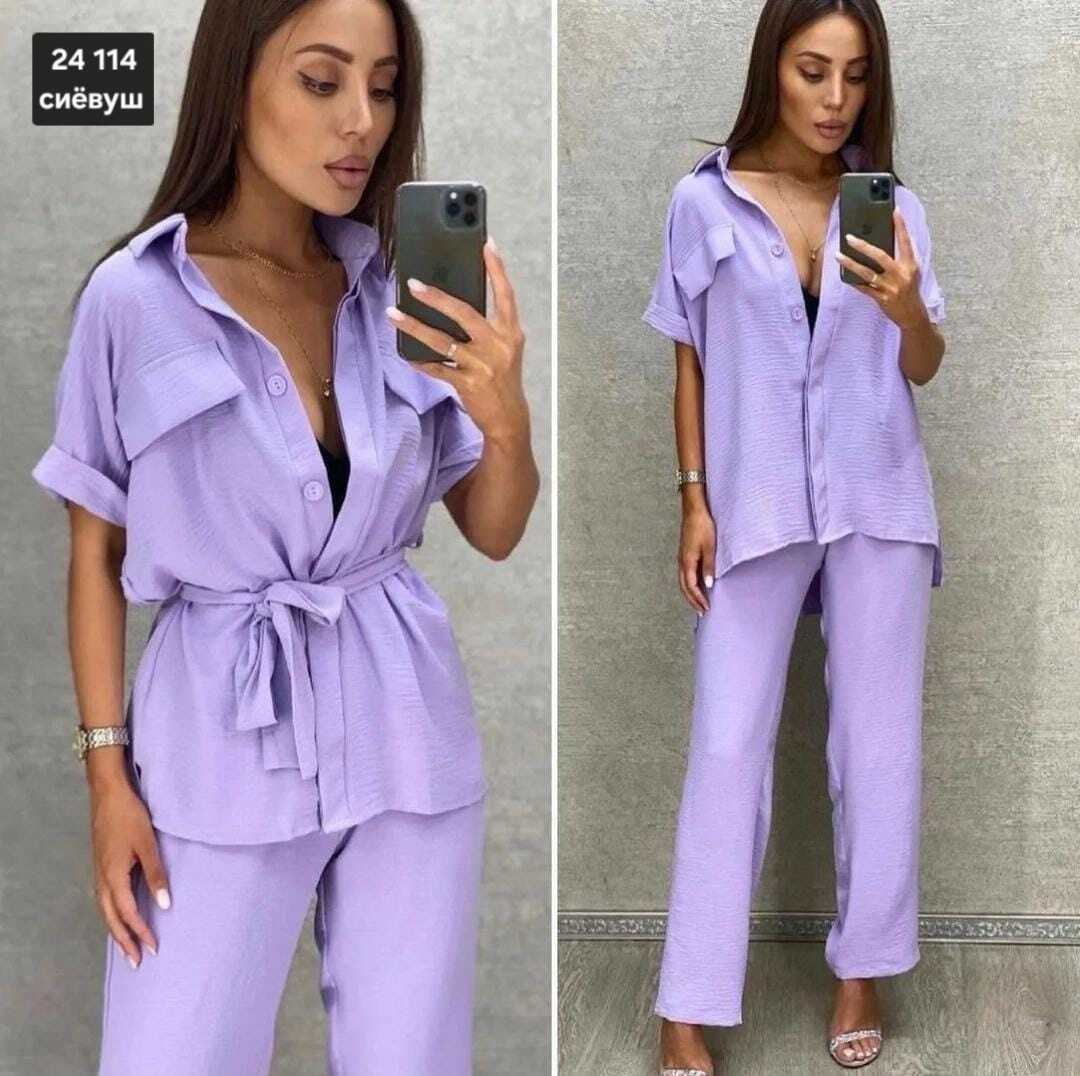 брючный костюм,брючный костюм жатка,костюм женский летний брючный,костюм двойка женский летний брючный,летний брючный костюм