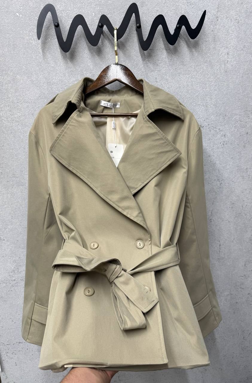женский тренч,короткий тренч,тренч хаки,тренч,куртка тренч