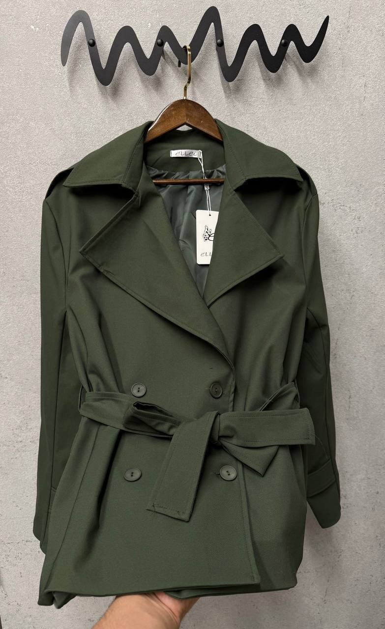 женский тренч,короткий тренч,тренч хаки,тренч,куртка тренч