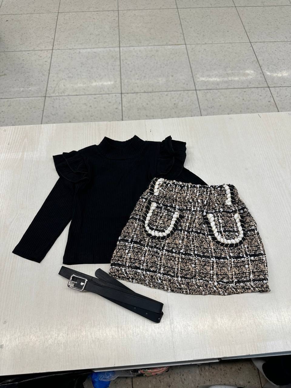 комплект одежды для девочек,кофта и юбка,костюм с юбкой для девочки,костюм с юбкой,комплект одежды для маленьких девочек