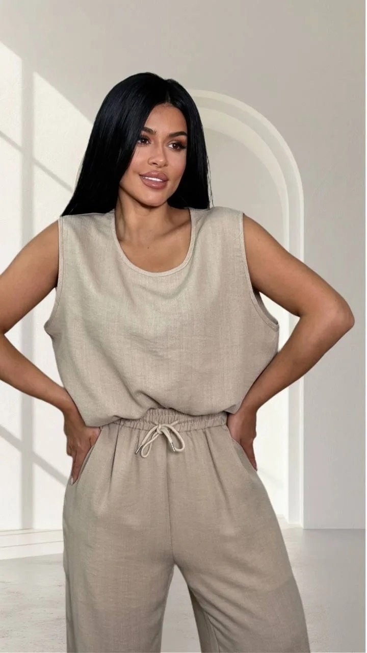 брючный костюм,костюм брючный бежевый,торжественный светло бежевый брючный костюм,костюм лен женский брючный,классический брючный костюм
