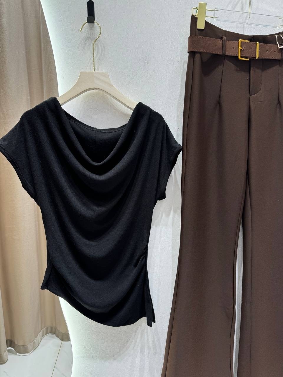 костюм женский повседневный,брюки комплект,широкие брюки,брюки с поясом