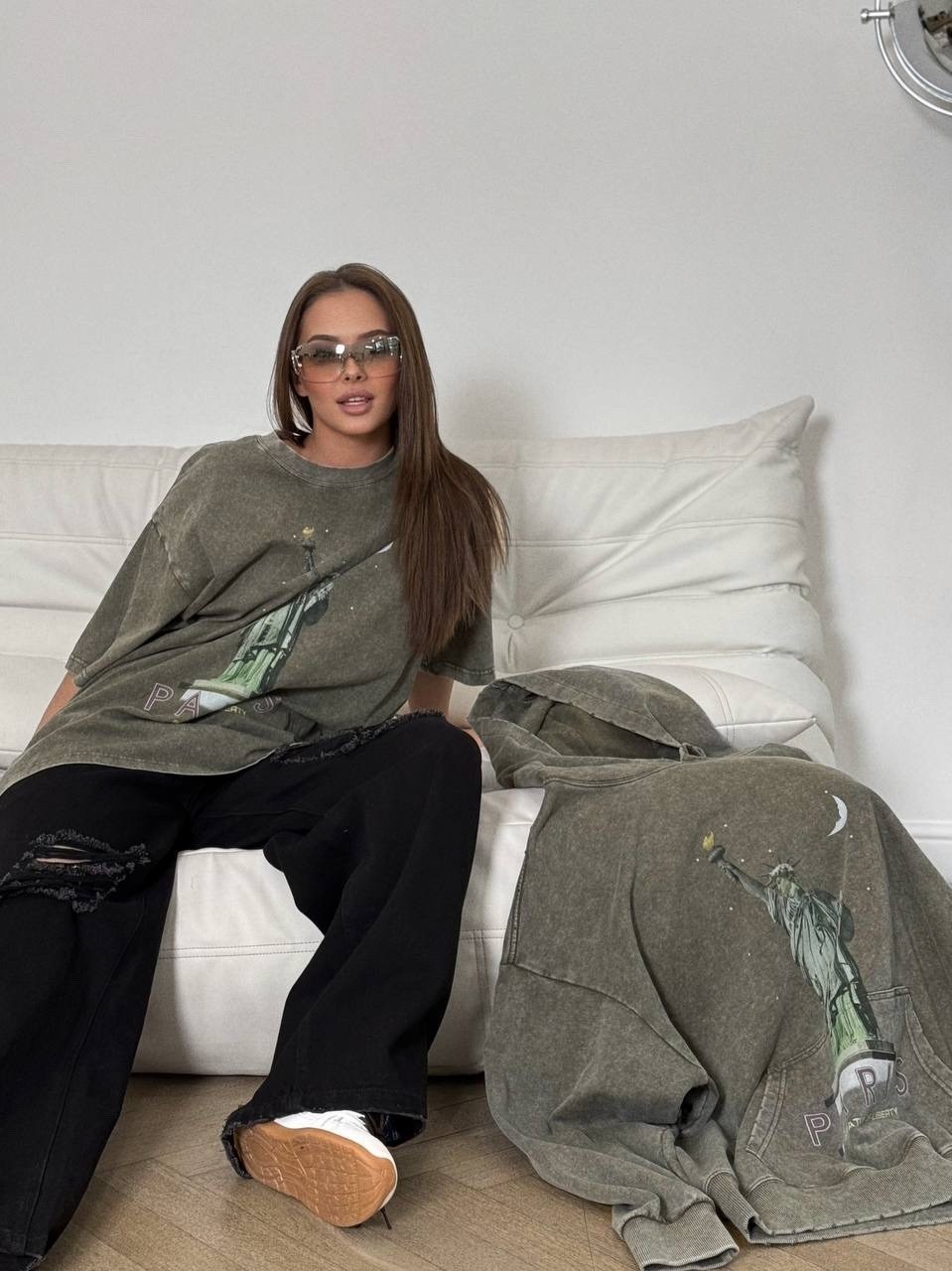 женское худи с капюшоном,худи оверсайз,худи balenciaga,cвитшот оверсайз