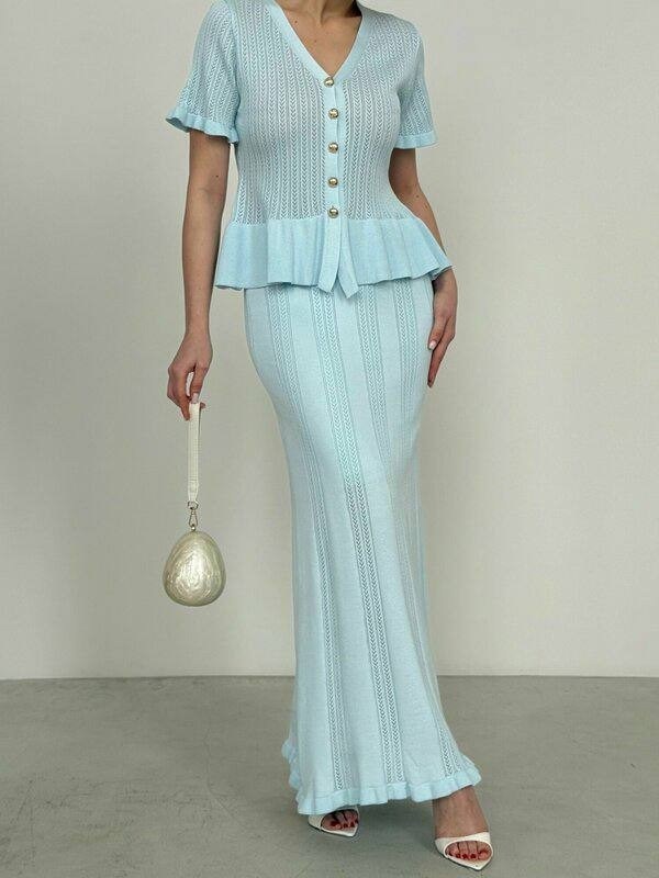 костюм трикотажный с юбкой eberens,костюм трикотажный с юбкой,вязаный костюм с юбкой,костюм трикотажный,вязаные костюмы