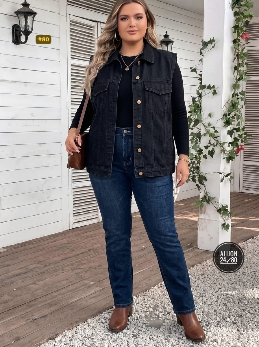 женский джинсовый жилет большого размера,джинсовый жилет,джинсовый жилет женский,жилет для полных,жилетка джинсовая