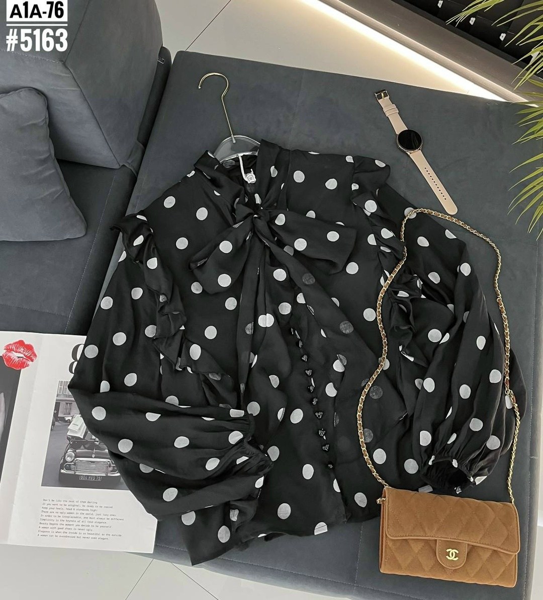 шифоновая блузка в горошек,блузка в горошек,рубашка женская с длинным рукавом ретро блузка в горошек с завязкой и бантом,блузка женская шифоновая,блузка с оборками