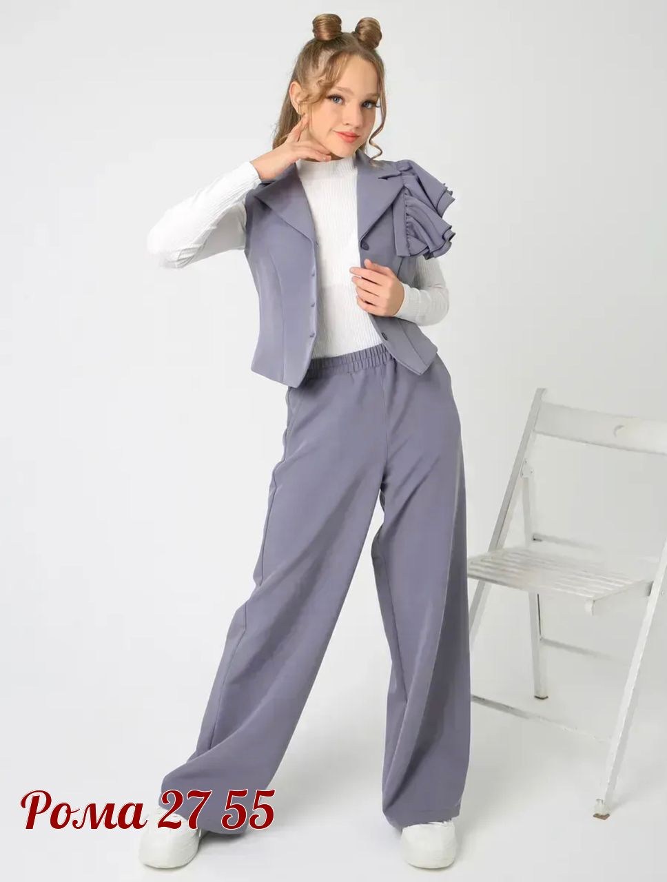 серый брючный костюм,брючный костюм женский,женский брючный костюм двойка,костюм брючный,костюм брючный с жилетом