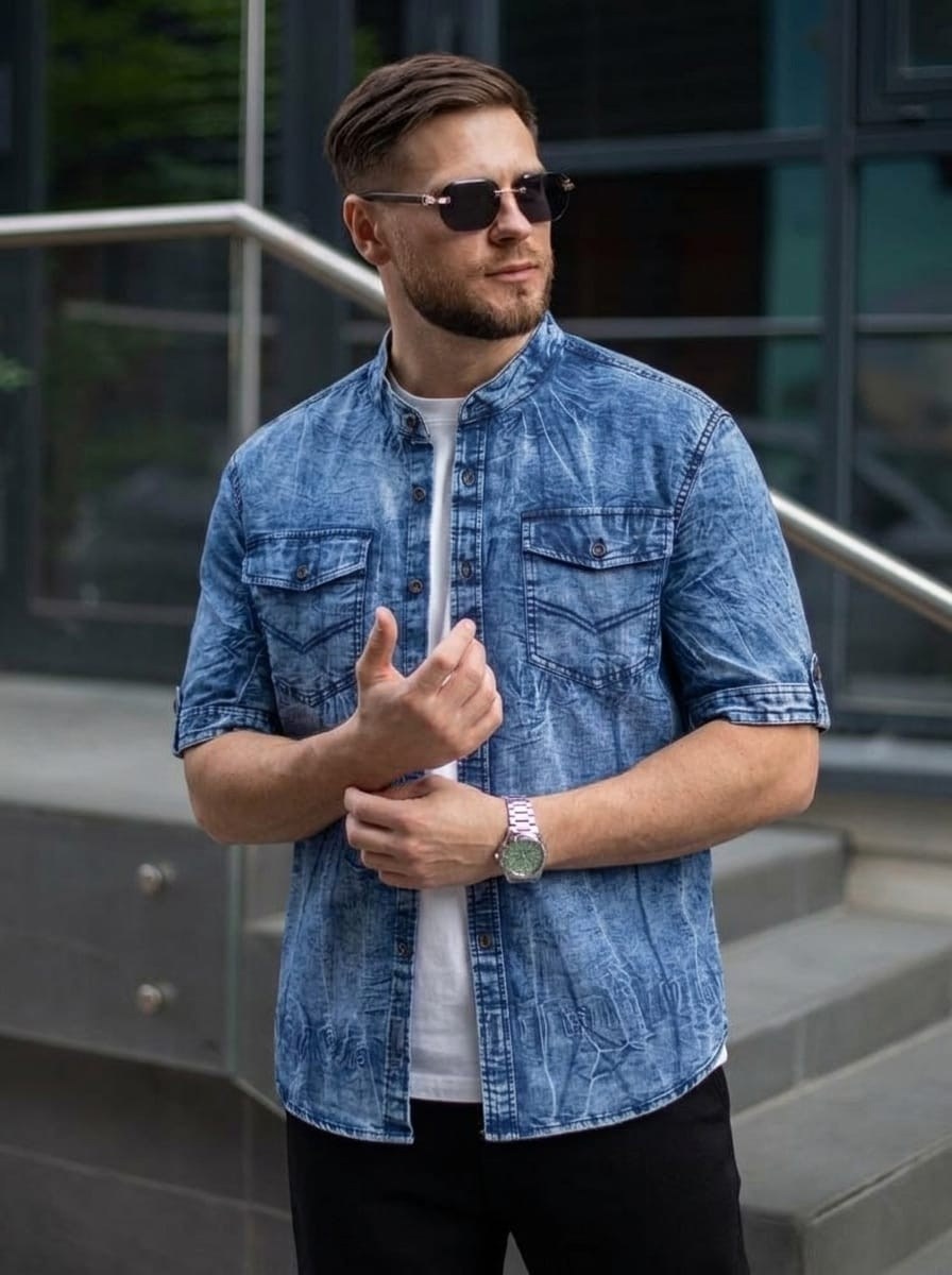 мужская джинсовая рубашка с длинным рукавом,джинсовая рубашка мужская,рубашка джинсовая с длинными рукавами,мужская джинсовая рубашка большого размера,рубашка джинсовая