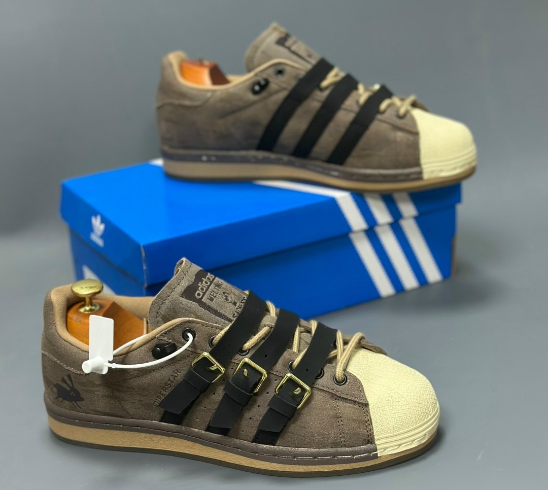 кроссовки adidas superstar,кроссовки adidas superstar rabbit hole brown,,кроссовки melting sadness x originals superstar karoro hole adidas коричневый,кроссовки adidas