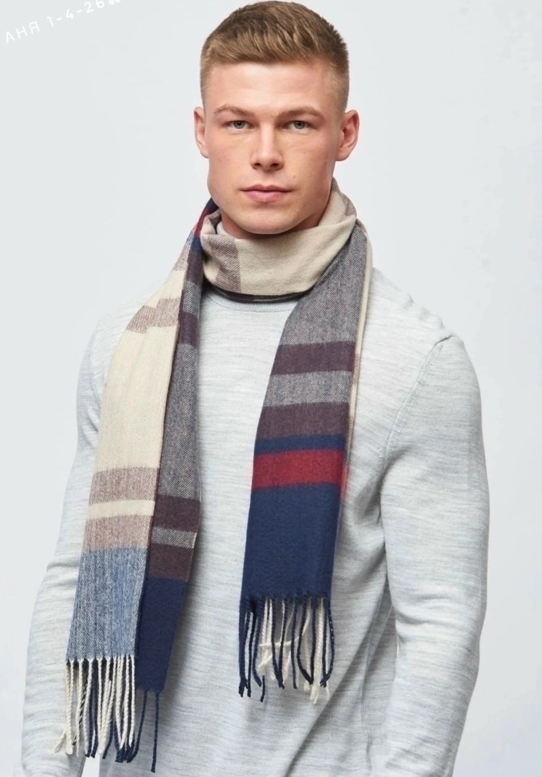 теплый шарф в клетку мужской,кашемировый шарф мужской 180/35,мужской теплый зимний кашемировый шарф в клетку,кашемировый шарф мужской 180/35 aron store,кашемировый шарф в клетку