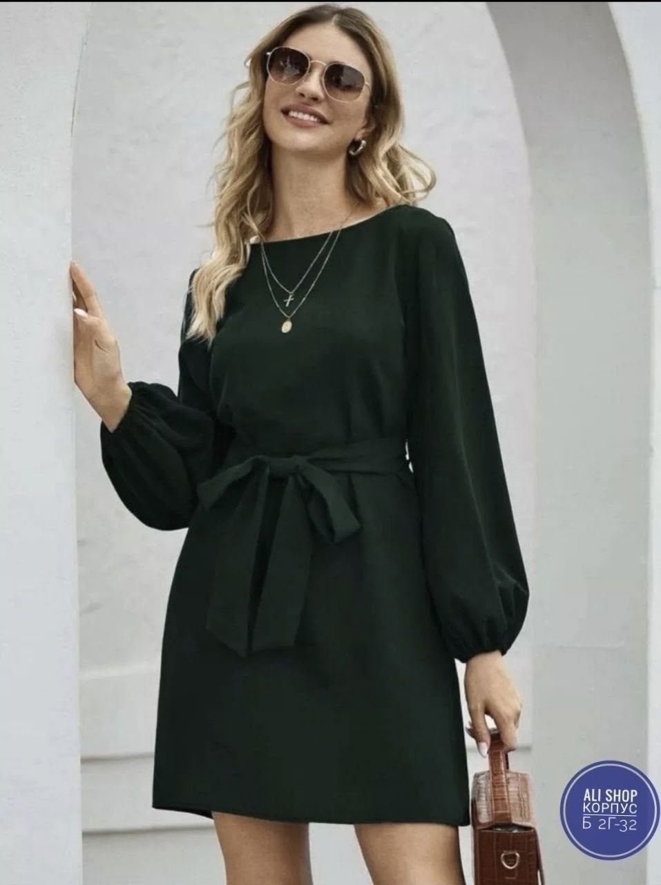 женское платье с длинными рукавами,платье с поясом,платье с рукавами фонарик,платье с длинными рукавами,платье с поясом на талии