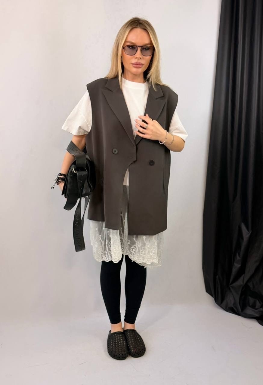 жилет,жилет оверсайз,модные жилеты,женский жилет