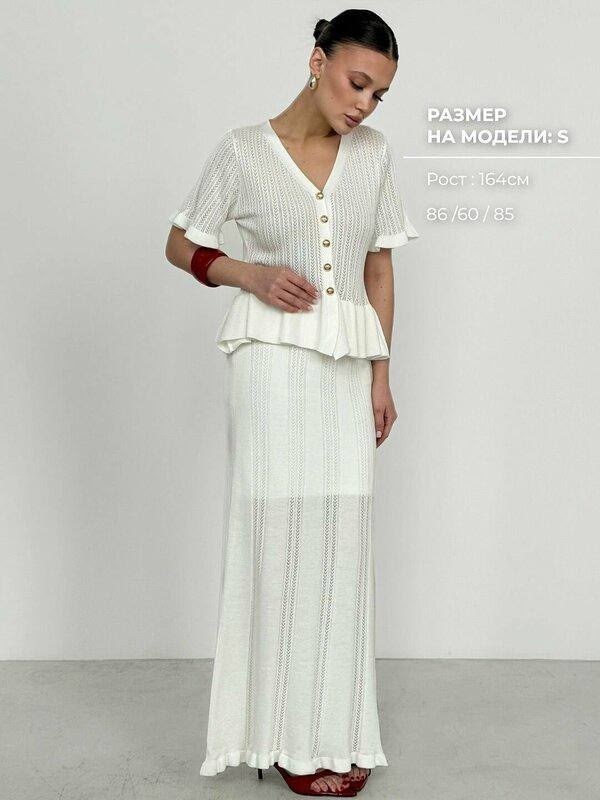 костюм трикотажный с юбкой макси emberens,костюм трикотажный джемпер на пуговицах и юбка emberens 260859145,трикотажный костюм,костюм трикотажный с юбкой,костюм с юбкой