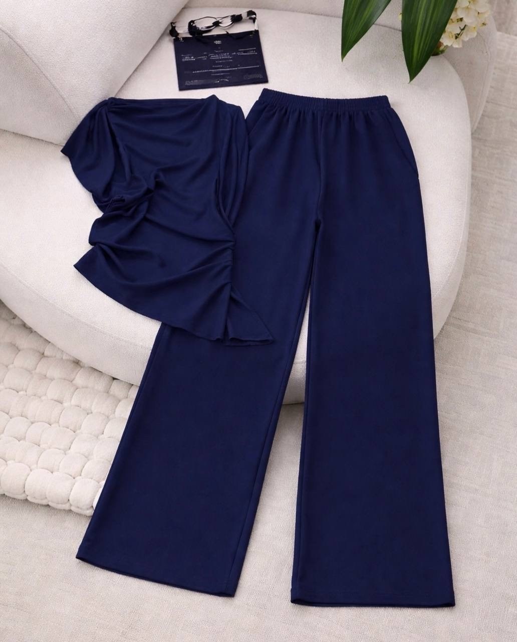 комплект костюм,брюки палаццо,костюм с брюками палаццо,брюки голубой,брюки женские палаццо