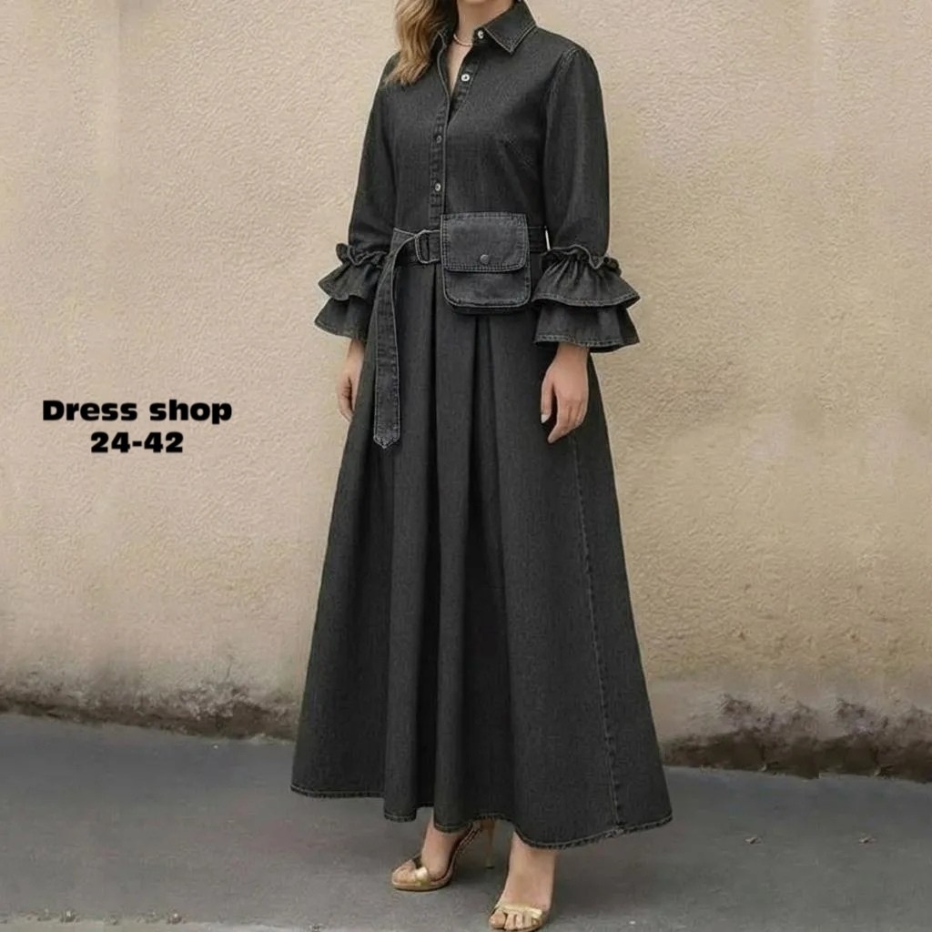 платье из джинсовой ткани,женское джинсовое платье,джинсовая платье,джинсовое платье с длинными рукавами,платье рубашка джинсовое длинное офисное макси в пол aisha collection