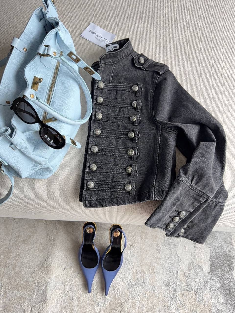 богемный вдохновленный военный стиль джинсовая куртка черная пуговица супер,богемный вдохновленный военный стиль джинсовая куртка черная пуговица,джинсовая куртка в стиле милитари,куртка джинсовая с э