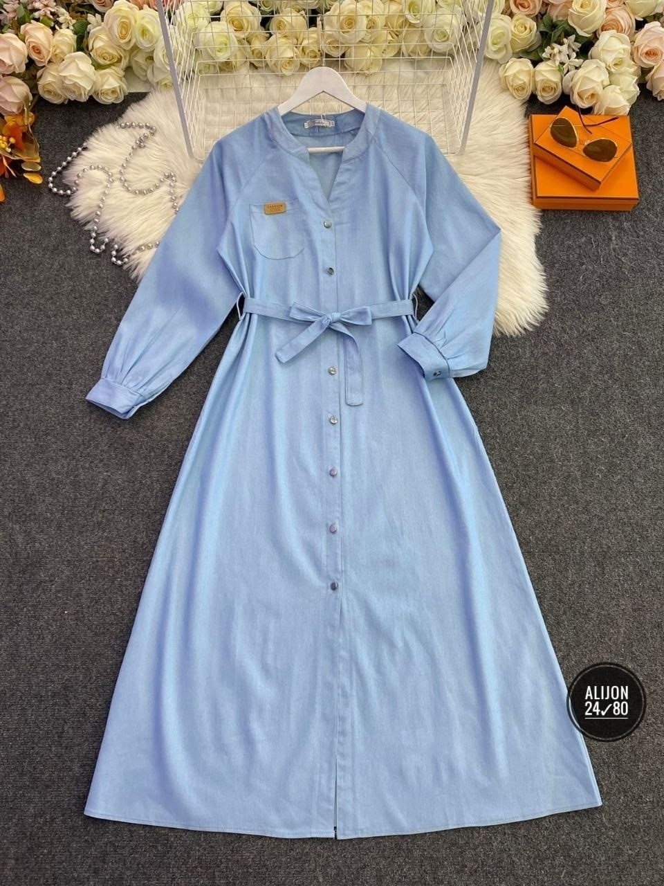 джинсовое платье,платье женское джинсовое,платье,женские длинные платья,джинсовое платье сарафан миди style spark цвет деним голубой