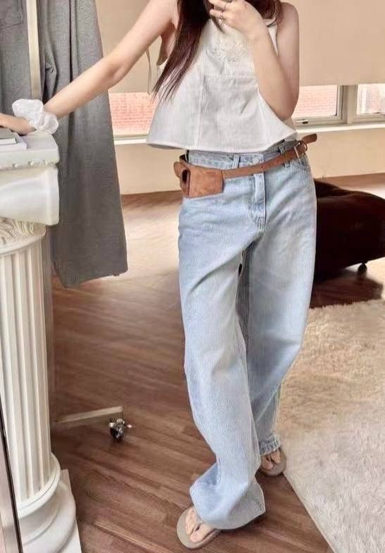 джинсы y2k с высокой посадкой рваные loliko,женские свободные прямые широкие рваные мешковатые джинсы y2k с высокой талией,джинсы женские широкие,женские джинсы с рваными дырками,джинсы женские с выре