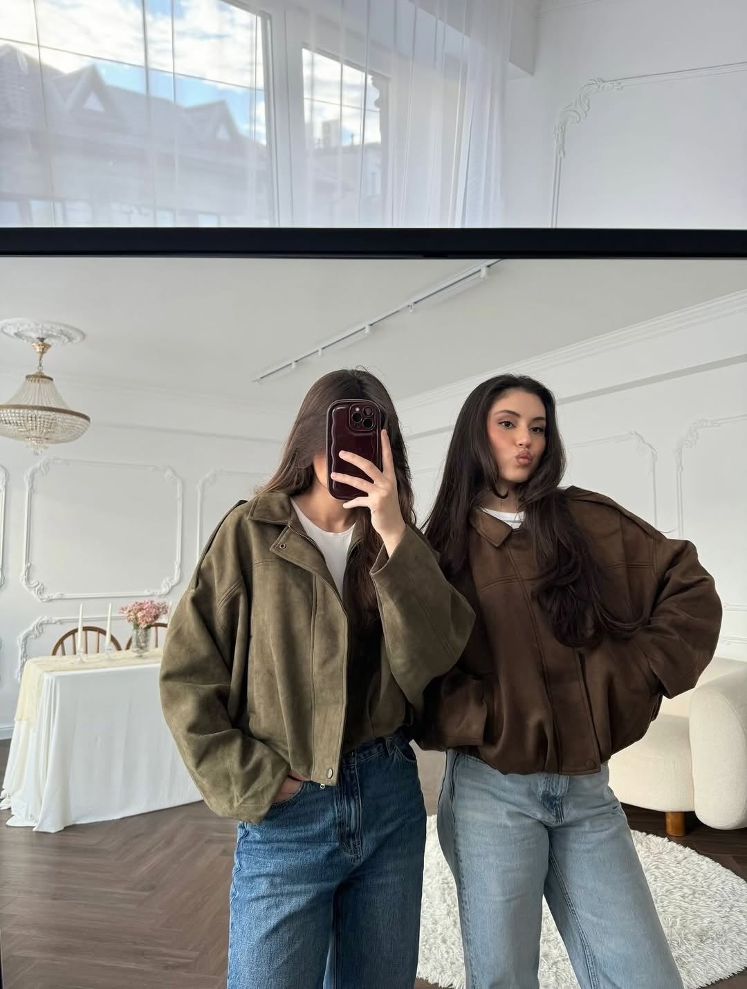 замшевая куртка,повседневная куртка,куртка бомбер оверсайз из замши m.wish 453276404,бомбер куртка,куртка модная