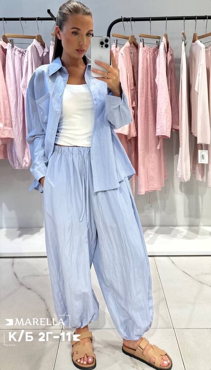 костюм женский,костюм голубой,костюм с рубашкой и брюками из мягчайшей ткани,костюм брючный,костюм классический