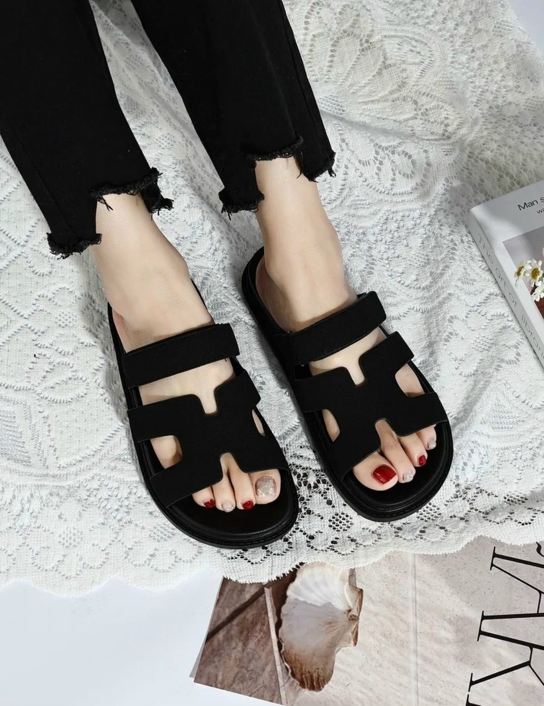 шлепанцы hermes,шлепанцы женские,,шлепки гермес черные,hermes черные кожаные шлепанцы