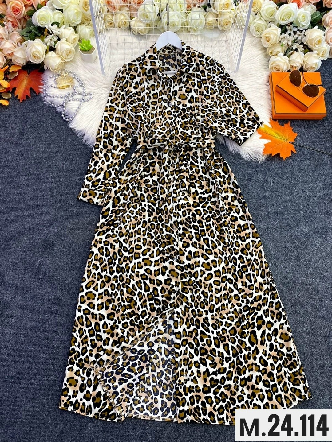 shein clasi платье-рубашка с леопардовым принтом с разрезом поясом,платье-рубашка с леопардовым принтом с разрезом поясом,женское длинное платье с леопардовым принтом,платье миди принт леопард,леопард