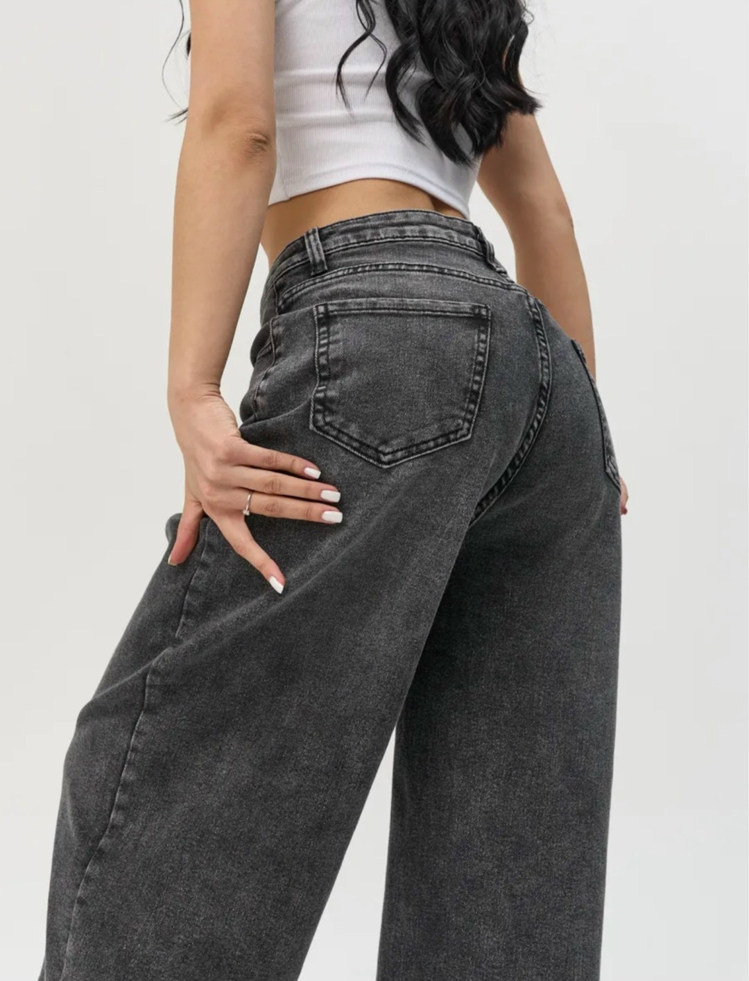 джинсы женские,джинсы женские темно-серого цвета,джинсы широкие,джинсы,джинсы прямые
